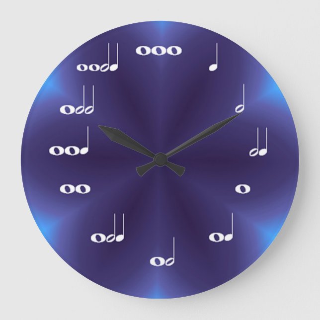 Musical Notes Clock Purple blend (Front)