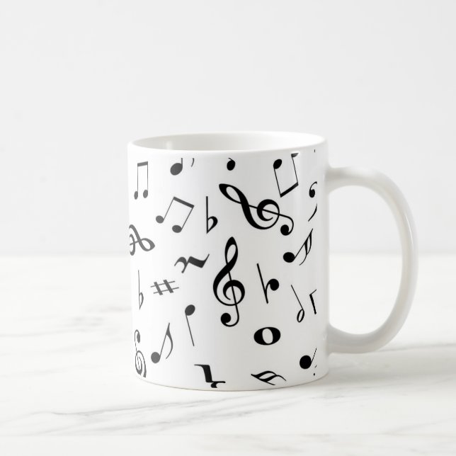 musical notes coffee mug (Right)