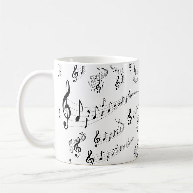 Musical notes coffee mug (Left)