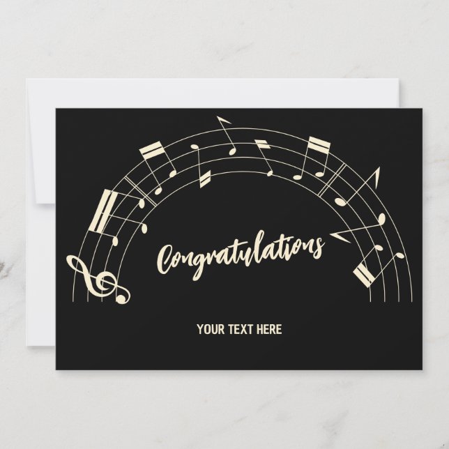Musical notes congratulations (Front)