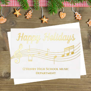 Musical Notes Custom Band Choir Music Teacher Gold