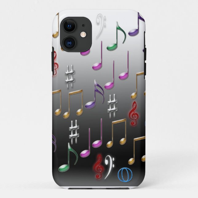 Musical notes design Iphone case cover (Back)