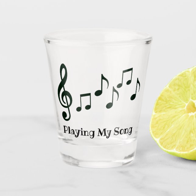 Musical Notes Design Shot Glass (Front)
