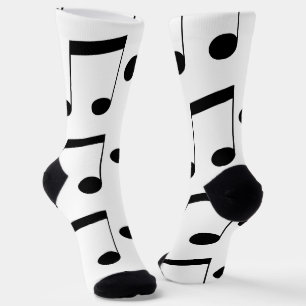 Musical Notes, Full Print Crew Socks