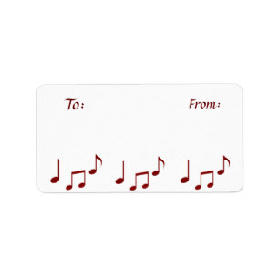 Musical Notes Gift Sticker Tag