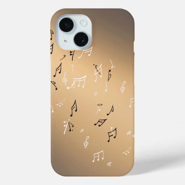 Musical Notes Golden Moon  Case-Mate iPhone Case (Back)