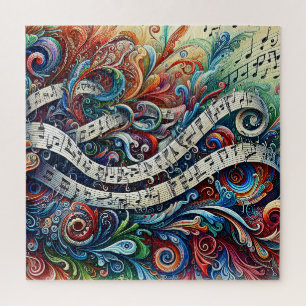 Musical Notes Graffiti Puzzle