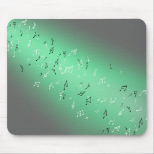 Musical Notes Green Light Mouse Mat