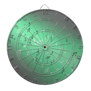 Musical Notes Green Moon Dartboard
