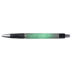 Musical Notes Green Moon Effect Pen