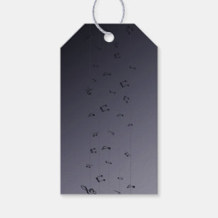 Musical Notes Grey Gift Tags