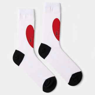 Musical notes in the heart, Crew Socks