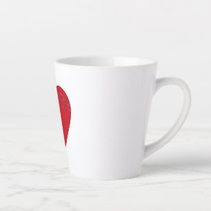 Musical notes in the heart, Latte Mug