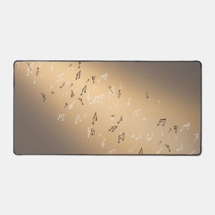 Musical Notes in the Moonlight Desk Mat