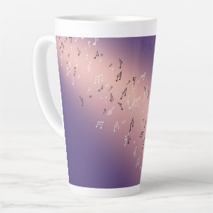 Musical Notes in the Moonlight Latte Mug