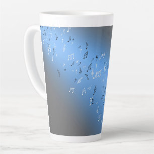 Musical Notes in the Moonlight  Latte Mug