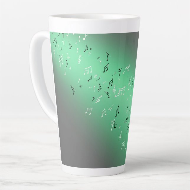 Musical Notes in the Moonlight  Latte Mug (Left Angle)