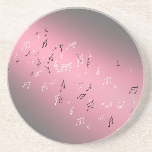 Musical Notes in the Moonlight Sandstone  Coaster