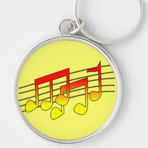 musical notes key chain
