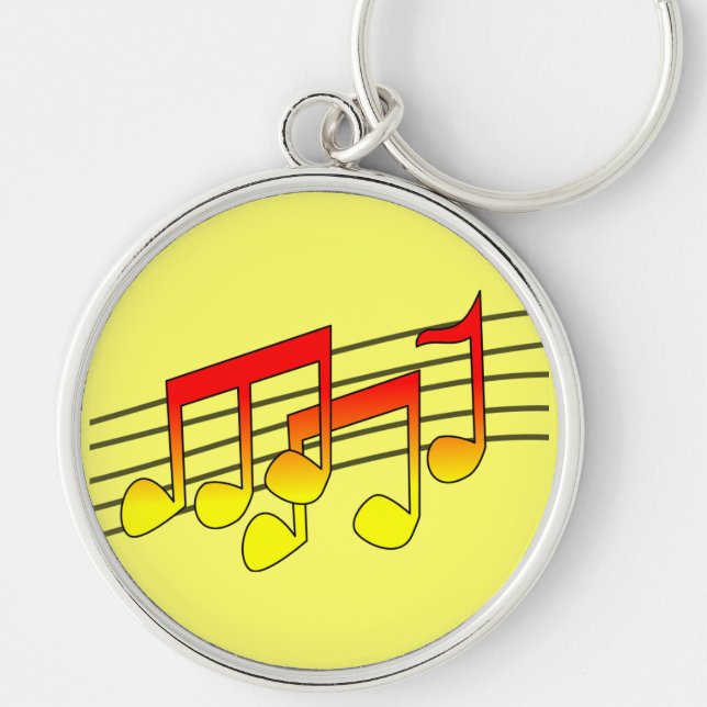 musical notes key chain (Front)
