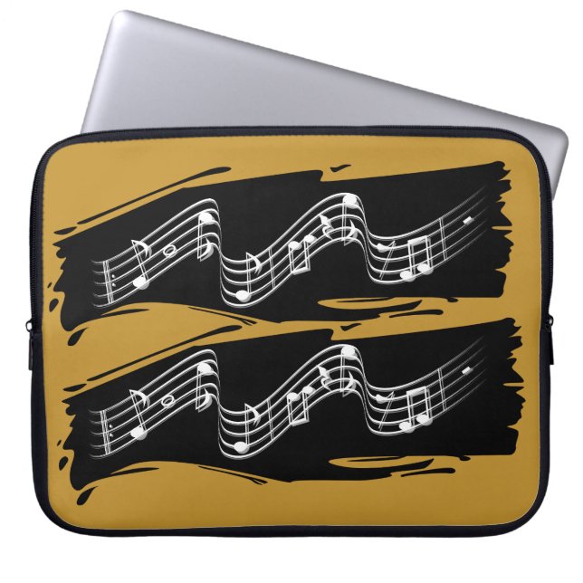 Musical notes laptop sleeve (Front)