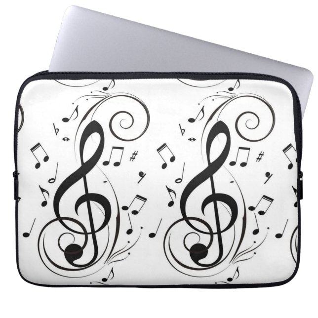 ***MUSICAL NOTES*** LAPTOP SLEEVE OR CASE (Front)