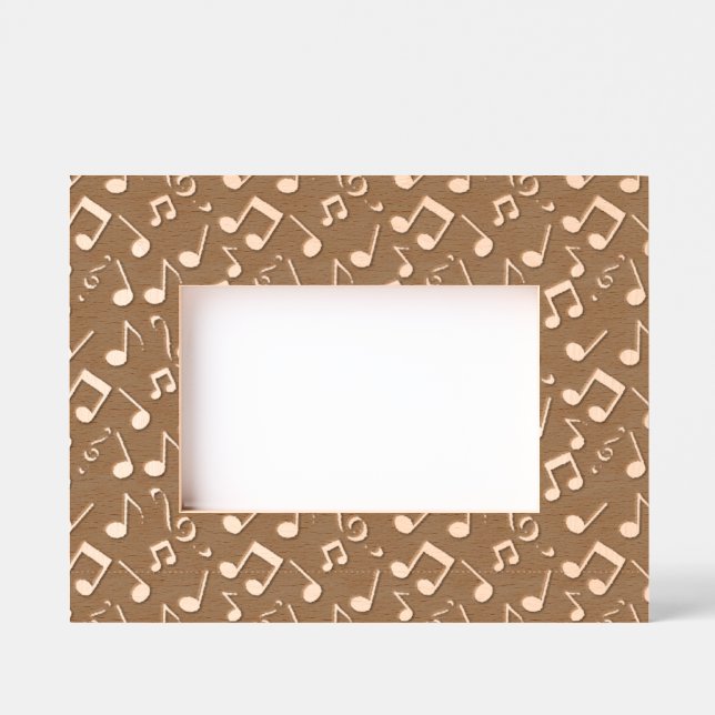 Musical Notes Laser Etched Picture Frame (Front)