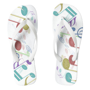 Musical Notes Linear Multicolor Thongs