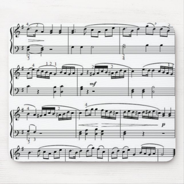 musical notes mouse pad (Front)