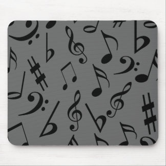 Musical Notes Mousepad - Silver