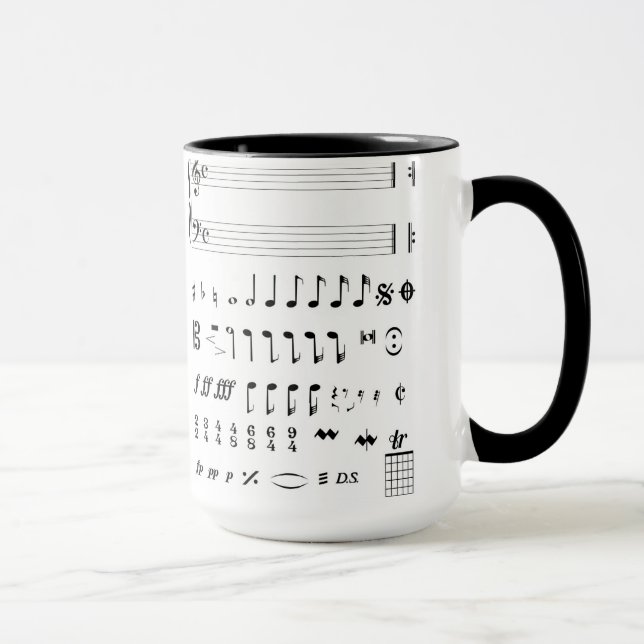 Musical Notes Mug. Mug (Right)