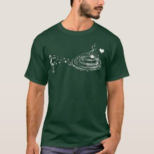 Musical Notes Music DadText In Treble Clef T-Shirt