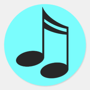 Musical Notes Music Gift Classic Round Sticker