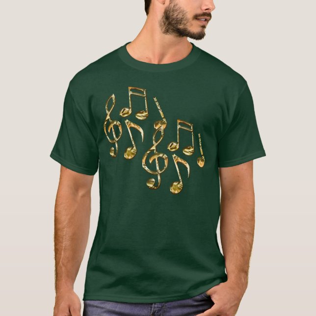 Musical Notes Music Lover T-Shirt (Front)