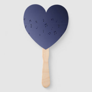 Musical Notes Navy Ombre  Set of Fans