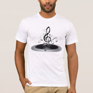 Musical Notes On An Album T-Shirt