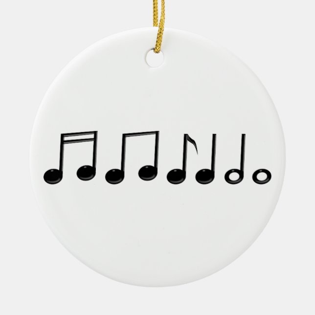 Musical Notes Ornament Round (Front)