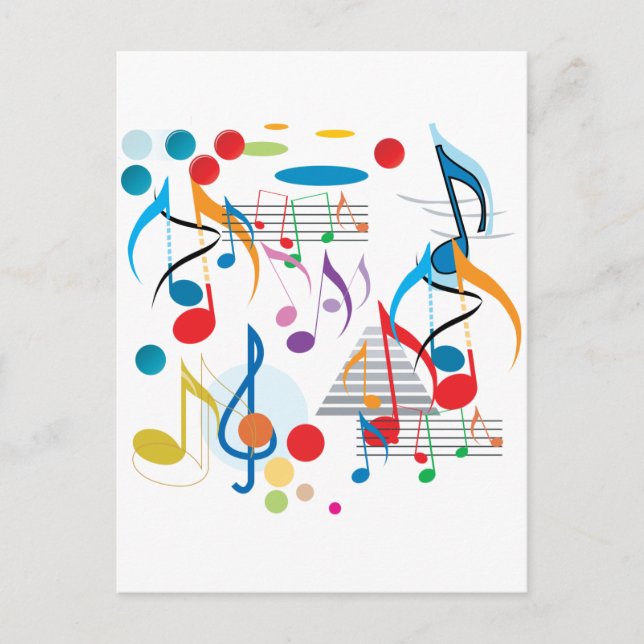 Musical Notes Postcard (Front)