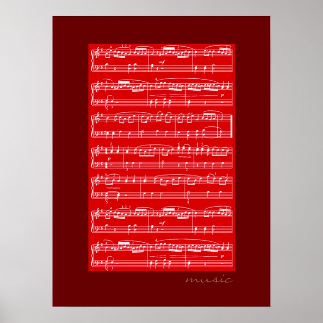 musical notes print for walls (Front)