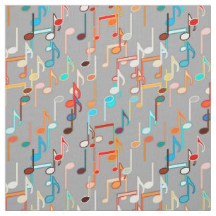 Musical Notes print - Medium Grey, Multi Fabric