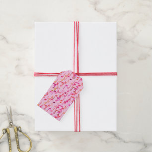 Musical Notes print - pink, multi Gift Tags