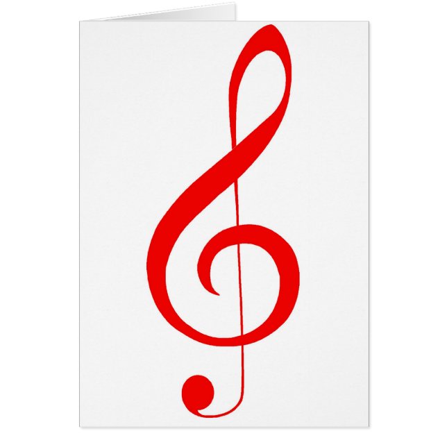 Musical "Notes"_Red Treble Clef (Front)