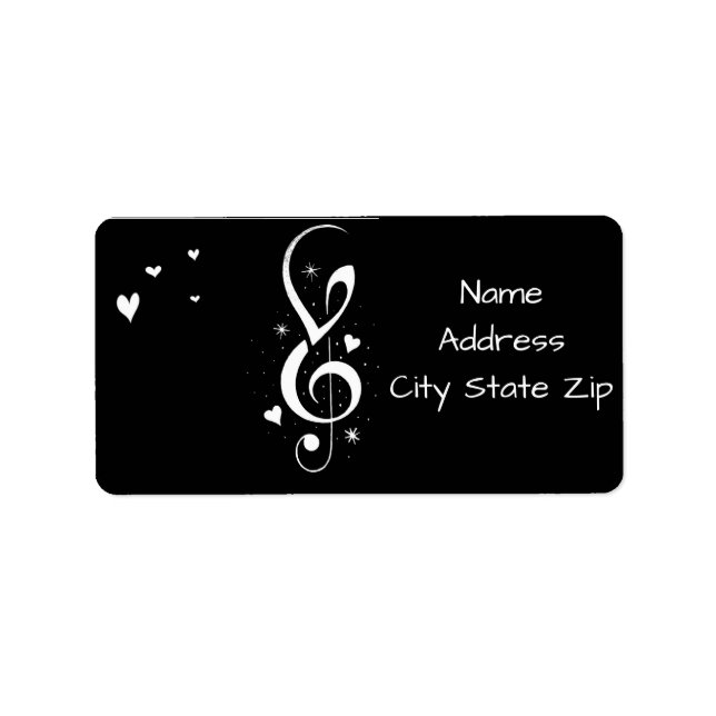 **MUSICAL NOTES** RETURN ADDRESS LABELS (Front)
