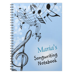 Musical Notes Singer Composer Songwriting Notebook