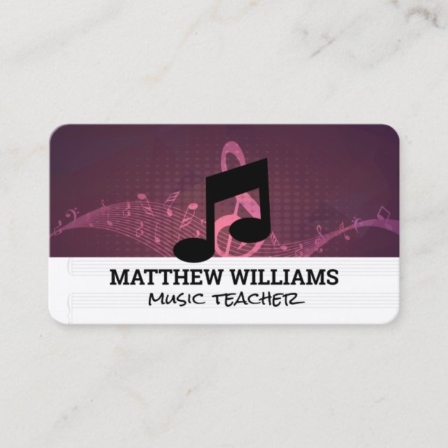  Musical Notes | Sound Engineer | Singer Business Card (Front)