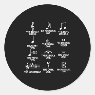Musical Notes Symbol Definition Humor Funny Christ Classic Round Sticker