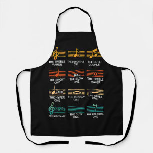 Musical Notes Symbol Definition Humour Funny Chris Apron