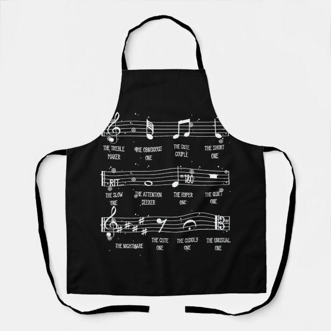 Musical Notes Symbol Definition Humour Funny Chris Apron (Front)