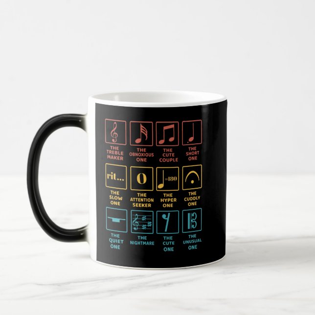 Musical Notes Symbol Definition Magic Mug (Left)
