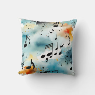 Musical notes Throw Pillow